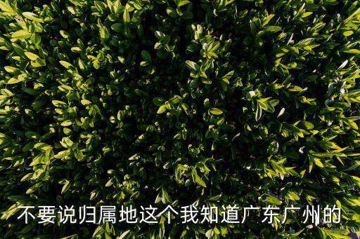 不要說歸屬地這個我知道廣東廣州的