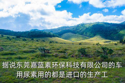據說東莞嘉藍素環保科技有限公司的車用尿素用的都是進口的生產工