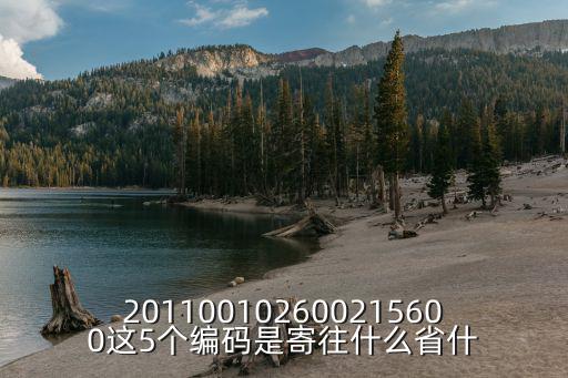 201100102600215600這5個編碼是寄往什么省什