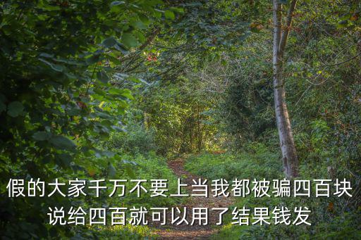 假的大家千萬不要上當我都被騙四百塊說給四百就可以用了結果錢發(fā)