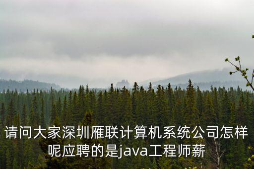 請問大家深圳雁聯(lián)計算機系統(tǒng)公司怎樣呢應(yīng)聘的是java工程師薪