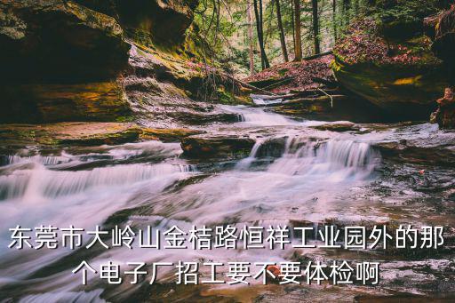 東莞市大嶺山金桔路恒祥工業(yè)園外的那個電子廠招工要不要體檢啊