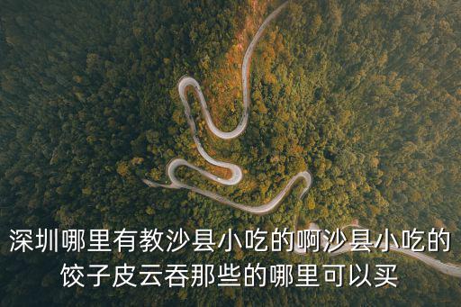 深圳哪里有教沙縣小吃的啊沙縣小吃的餃子皮云吞那些的哪里可以買
