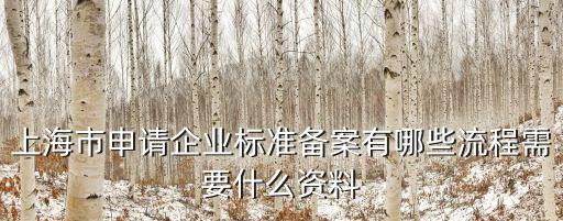 上海市標化工地申報，上海市申請企業標準備案有哪些流程需要什么資料