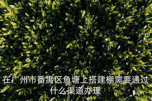 在廣州市番禺區(qū)魚塘上搭建棚需要通過什么渠道辦理
