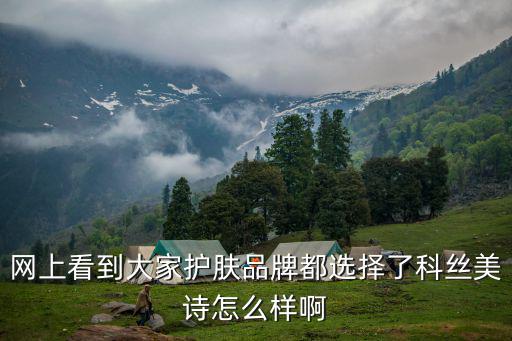 廣州科絲美詩化妝品有限公司官網，網上看到大家護膚品牌都選擇了科絲美詩怎么樣啊