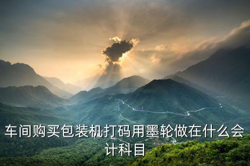 車間購買包裝機打碼用墨輪做在什么會計科目