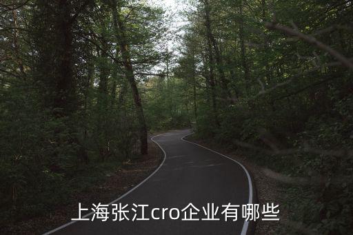 上海張江cro企業有哪些