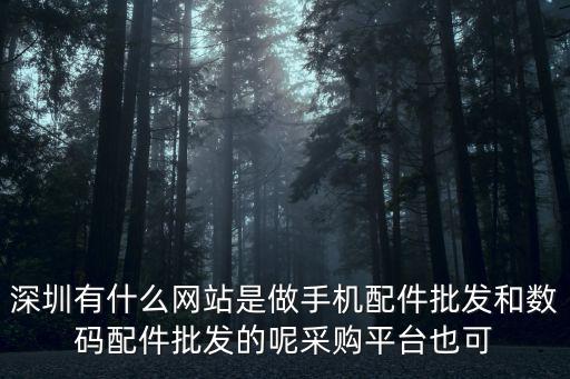 深圳有什么網(wǎng)站是做手機(jī)配件批發(fā)和數(shù)碼配件批發(fā)的呢采購平臺(tái)也可