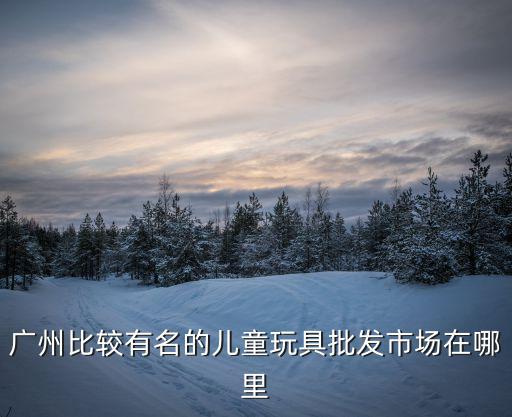 廣州比較有名的兒童玩具批發(fā)市場在哪里
