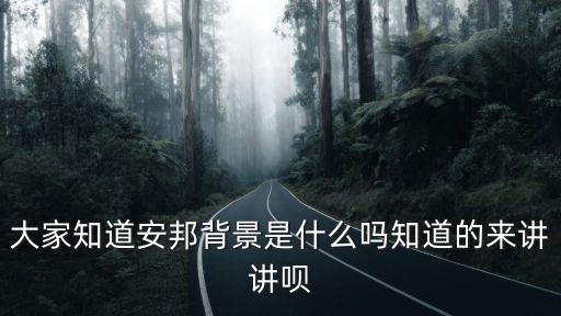 成都市安邦科技有限公司，大家知道安邦背景是什么嗎知道的來講講唄