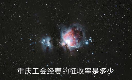 重慶工會經費的征收率是多少