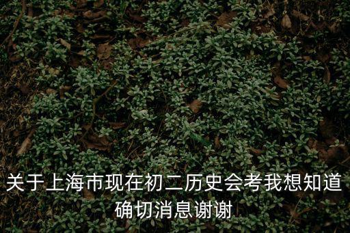 上海市閔行區歷史會考，上海歷史會考
