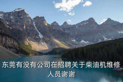 東莞有沒(méi)有公司在招聘關(guān)于柴油機(jī)維修人員謝謝