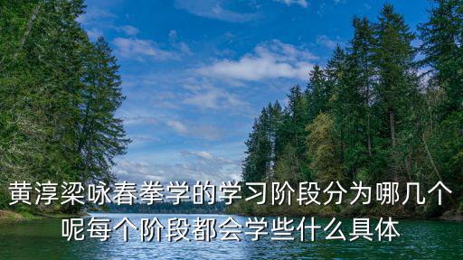 黃淳梁詠春拳學(xué)的學(xué)習(xí)階段分為哪幾個(gè)呢每個(gè)階段都會(huì)學(xué)些什么具體
