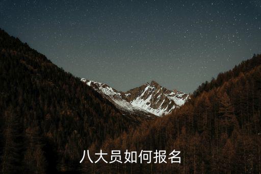 八大員如何報(bào)名