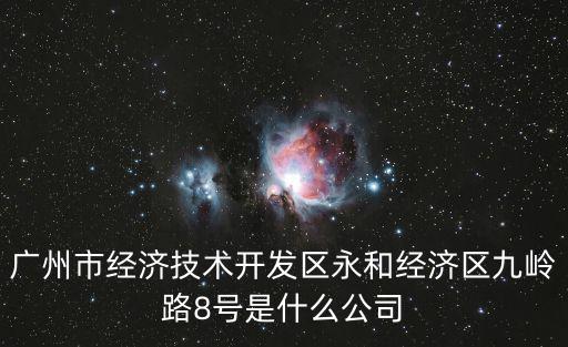廣州市經(jīng)濟(jì)技術(shù)開發(fā)區(qū)永和經(jīng)濟(jì)區(qū)九嶺路8號(hào)是什么公司