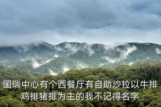 國瑞中心有個(gè)西餐廳有自助沙拉以牛排雞排豬排為主的我不記得名字
