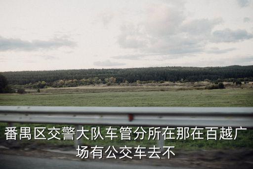 番禺區(qū)交警大隊車管分所在那在百越廣場有公交車去不