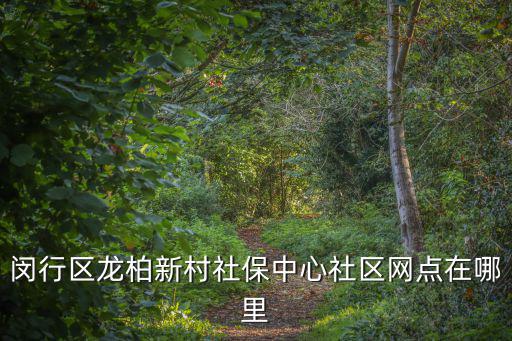 閔行區龍柏新村社保中心社區網點在哪里