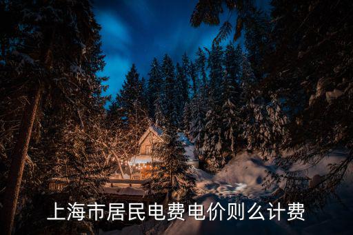 上海市居民電費電價則么計費