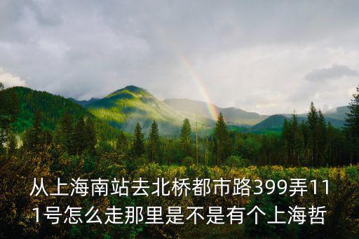 從上海南站去北橋都市路399弄111號(hào)怎么走那里是不是有個(gè)上海哲