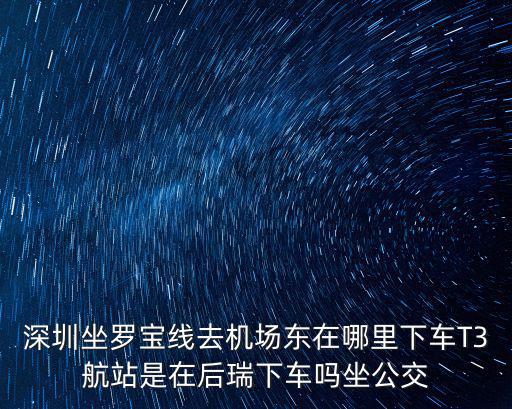 深圳坐羅寶線去機場東在哪里下車T3航站是在后瑞下車嗎坐公交