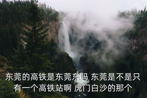 東莞的高鐵是東莞東嗎 東莞是不是只有一個高鐵站啊 虎門白沙的那個