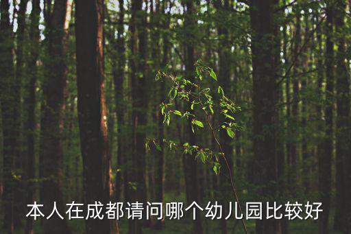 本人在成都請(qǐng)問哪個(gè)幼兒園比較好