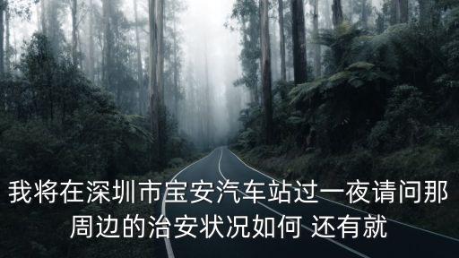 我將在深圳市寶安汽車站過一夜請問那周邊的治安狀況如何 還有就