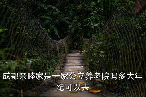 成都親睦家是一家公立養老院嗎多大年紀可以去