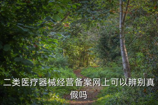 二類醫(yī)療器械經(jīng)營備案網(wǎng)上可以辨別真假嗎