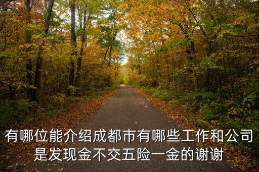 有哪位能介紹成都市有哪些工作和公司是發現金不交五險一金的謝謝