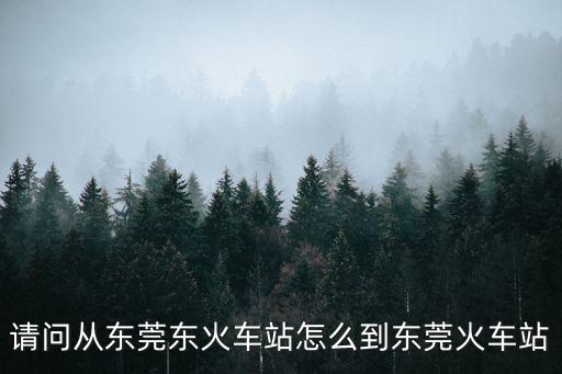 請問從東莞東火車站怎么到東莞火車站