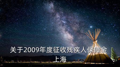 關于2009年度征收殘疾人保障金 上海