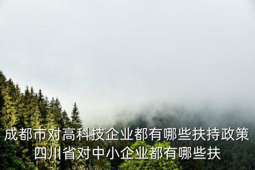 成都市對高科技企業都有哪些扶持政策四川省對中小企業都有哪些扶