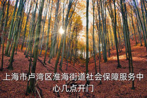 上海市盧灣區淮海街道社會保障服務中心幾點開門