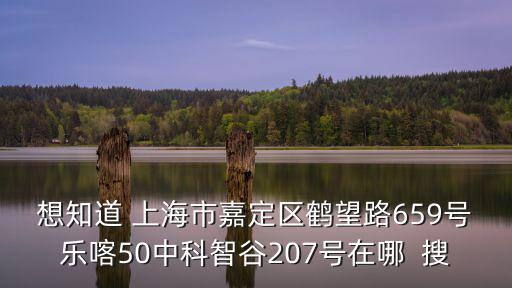 想知道 上海市嘉定區鶴望路659號樂喀50中科智谷207號在哪  搜