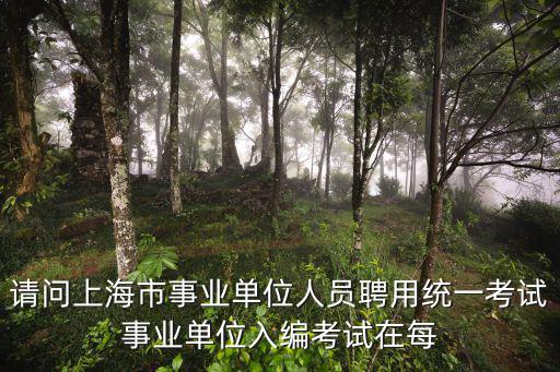 請問上海市事業單位人員聘用統一考試事業單位入編考試在每