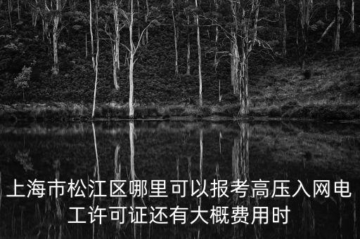 上海市松江區 電工證，松江那里可以考電工證