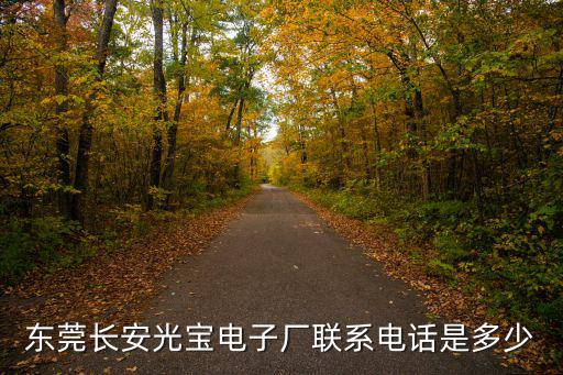 東莞長安光寶電子廠聯(lián)系電話是多少