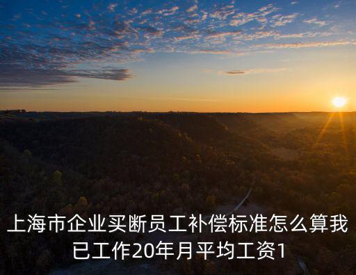 上海市企業買斷員工補償標準怎么算我已工作20年月平均工資1