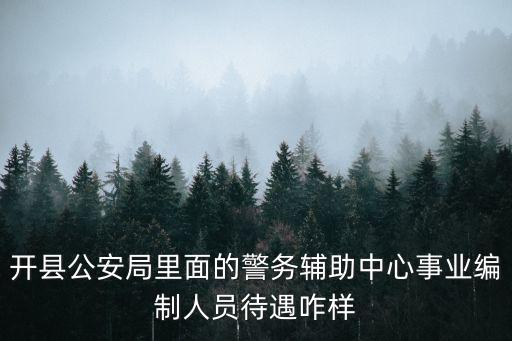 開縣公安局里面的警務輔助中心事業編制人員待遇咋樣