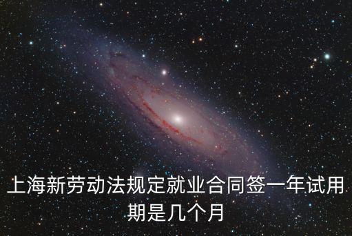 上海新勞動法規(guī)定就業(yè)合同簽一年試用期是幾個月