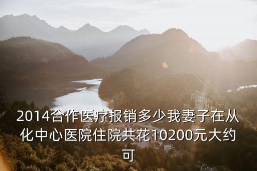 2014合作醫療報銷多少我妻子在從化中心醫院住院共花10200元大約可