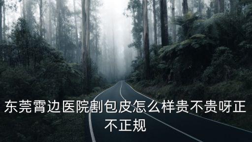 東莞霄邊醫(yī)院割包皮怎么樣貴不貴呀正不正規(guī)