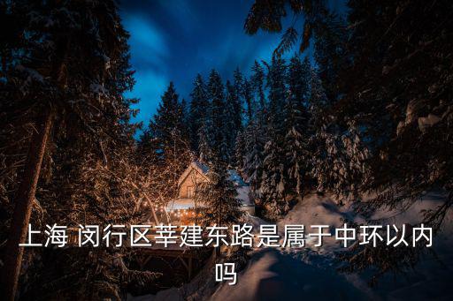 上海 閔行區莘建東路是屬于中環以內嗎