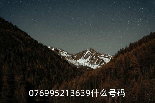 076995213639什么號碼