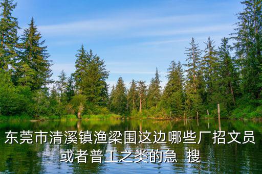 東莞市清溪鎮(zhèn)漁梁圍這邊哪些廠招文員或者普工之類的急  搜