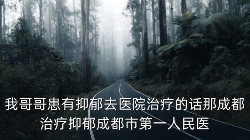 我哥哥患有抑郁去醫院治療的話那成都治療抑郁成都市第一人民醫
